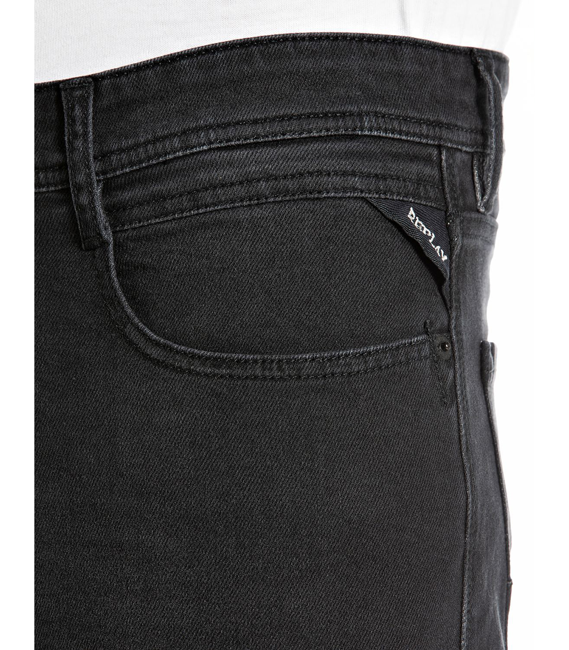 コンフォートROCCO ブラックオーバーダイ コットン ストレッチデニム 詳細画像 ブラック 6